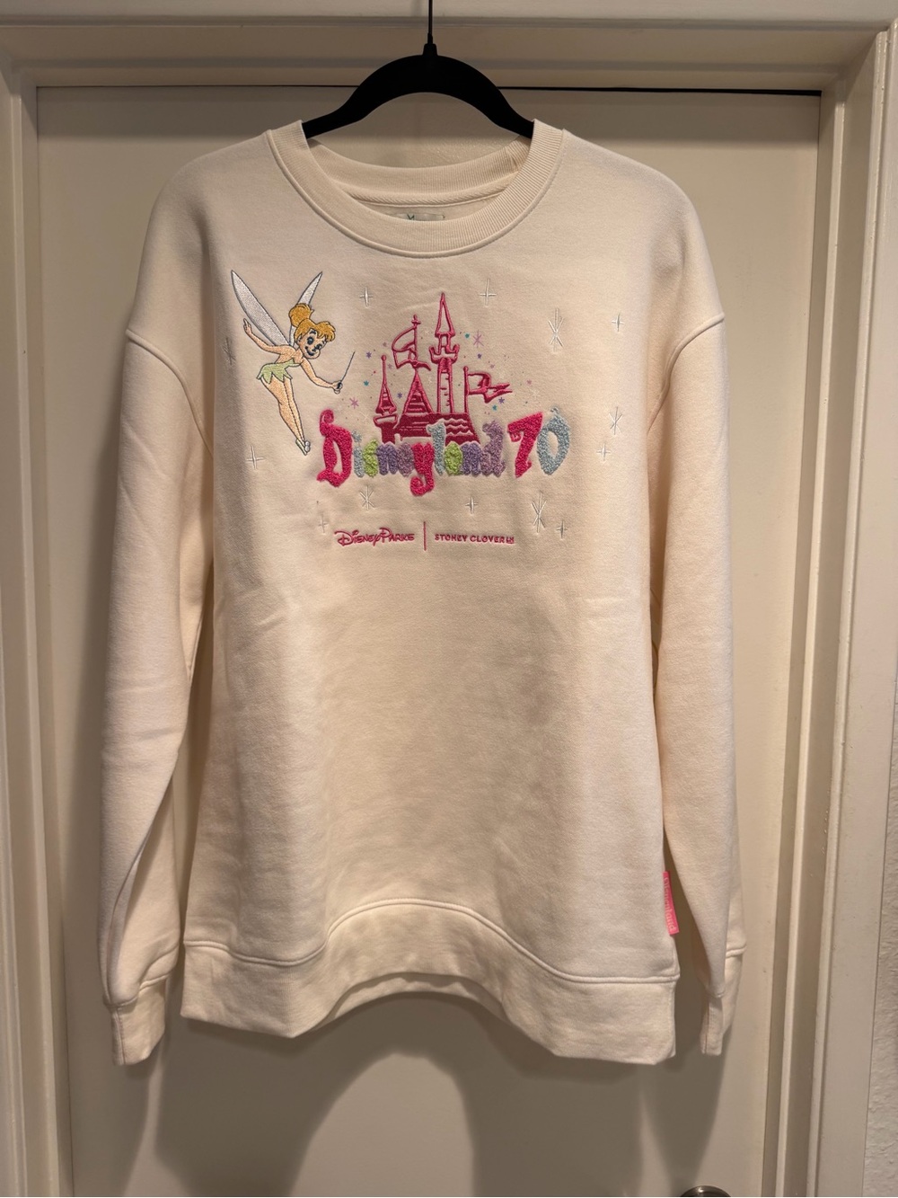 Disney Stoney Clover 70th Anniversary Tinker Bell Embroidered Sweatshirt